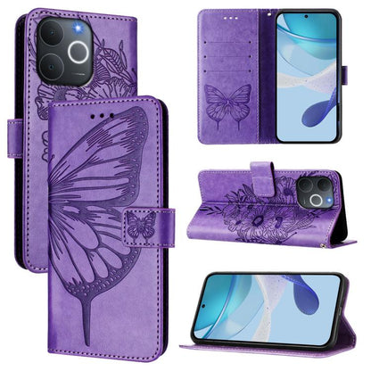 Embossed Butterfly Leather Phone Case, For Realme P4x 5G / OnePlus Nord CE6 Lite, For Realme 16T 5G Global, For Realme C100 5G / C85 5G Global, For Realme 16 Pro+ 5G Global, For Realme 16 Pro 5G Global, For Realme Note 70 4G / 70T 4G                   ...