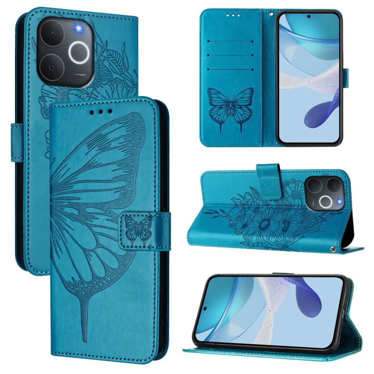 Embossed Butterfly Leather Phone Case, For Realme P4x 5G / OnePlus Nord CE6 Lite, For Realme 16T 5G Global, For Realme C100 5G / C85 5G Global, For Realme 16 Pro+ 5G Global, For Realme 16 Pro 5G Global, For Realme Note 70 4G / 70T 4G                   ...