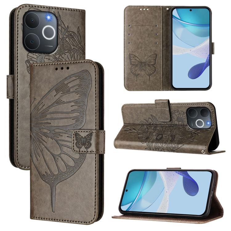 Embossed Butterfly Leather Phone Case, For Realme P4x 5G / OnePlus Nord CE6 Lite, For Realme 16T 5G Global, For Realme C100 5G / C85 5G Global, For Realme 16 Pro+ 5G Global, For Realme 16 Pro 5G Global, For Realme Note 70 4G / 70T 4G                   ...