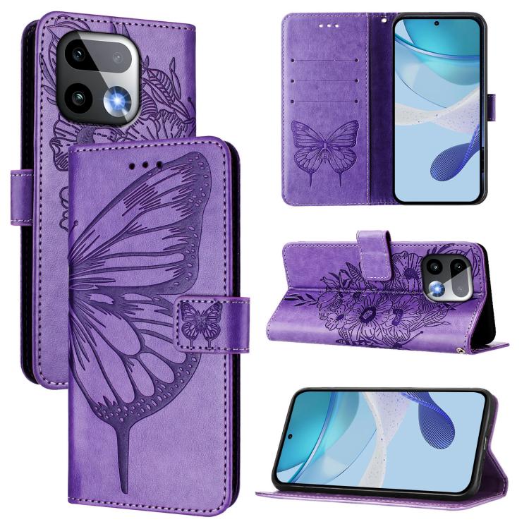 Embossed Butterfly Leather Phone Case, For Realme P4x 5G / OnePlus Nord CE6 Lite, For Realme 16T 5G Global, For Realme C100 5G / C85 5G Global, For Realme 16 Pro+ 5G Global, For Realme 16 Pro 5G Global, For Realme Note 70 4G / 70T 4G                   ...