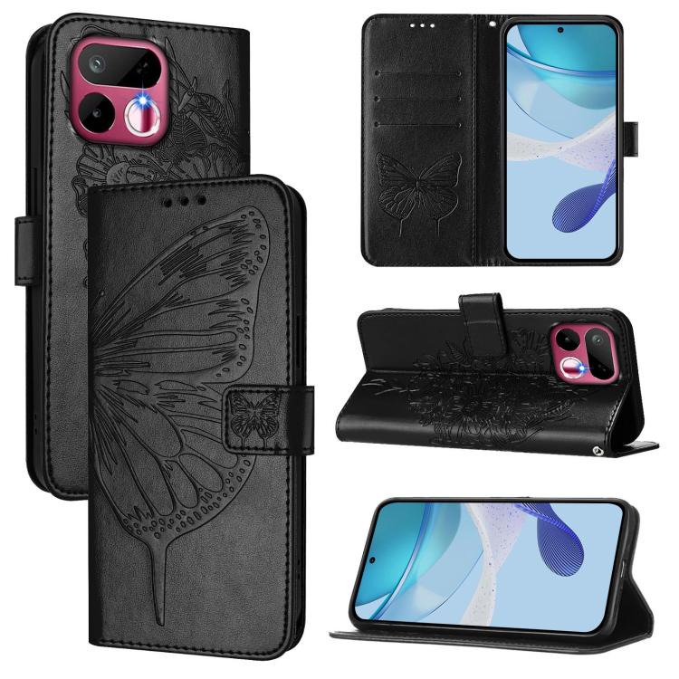 Embossed Butterfly Leather Phone Case, For Realme P4x 5G / OnePlus Nord CE6 Lite, For Realme 16T 5G Global, For Realme C100 5G / C85 5G Global, For Realme 16 Pro+ 5G Global, For Realme 16 Pro 5G Global, For Realme Note 70 4G / 70T 4G                   ...
