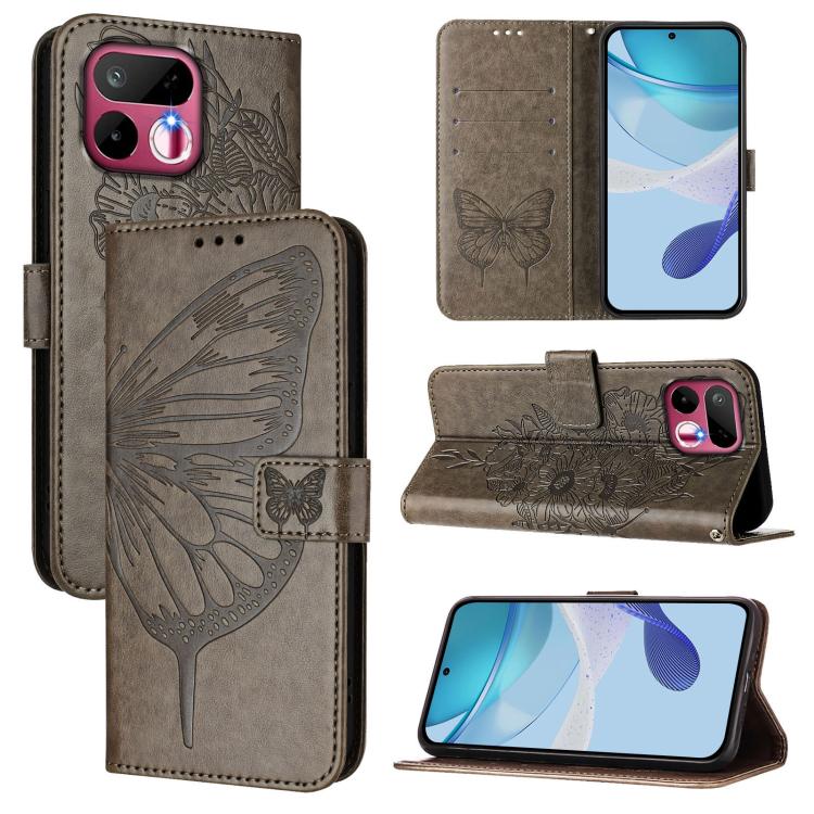 Embossed Butterfly Leather Phone Case, For Realme P4x 5G / OnePlus Nord CE6 Lite, For Realme 16T 5G Global, For Realme C100 5G / C85 5G Global, For Realme 16 Pro+ 5G Global, For Realme 16 Pro 5G Global, For Realme Note 70 4G / 70T 4G                   ...