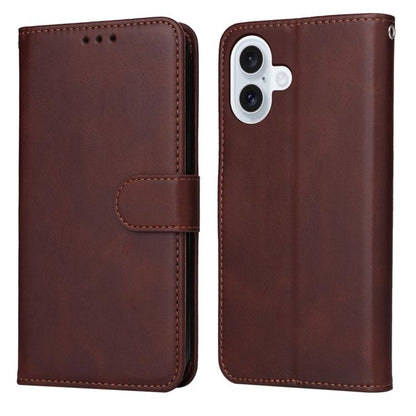 Classic Calf Texture Flip Leather Phone Case, For iPhone 17e / 16e, For iPhone 17 Pro Max, For iPhone 17 Pro, For iPhone 17, For iPhone Air, For iPhone 16 Pro Max, For iPhone 16 Pro, For iPhone 16 Plus, For iPhone 16
