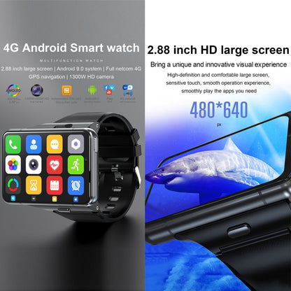 UNIWA DM200, 2.88 inch Android 9.0 Smart Watch Phone, MT6761 Quad Core, Network: 4G, 4GB+64GB
