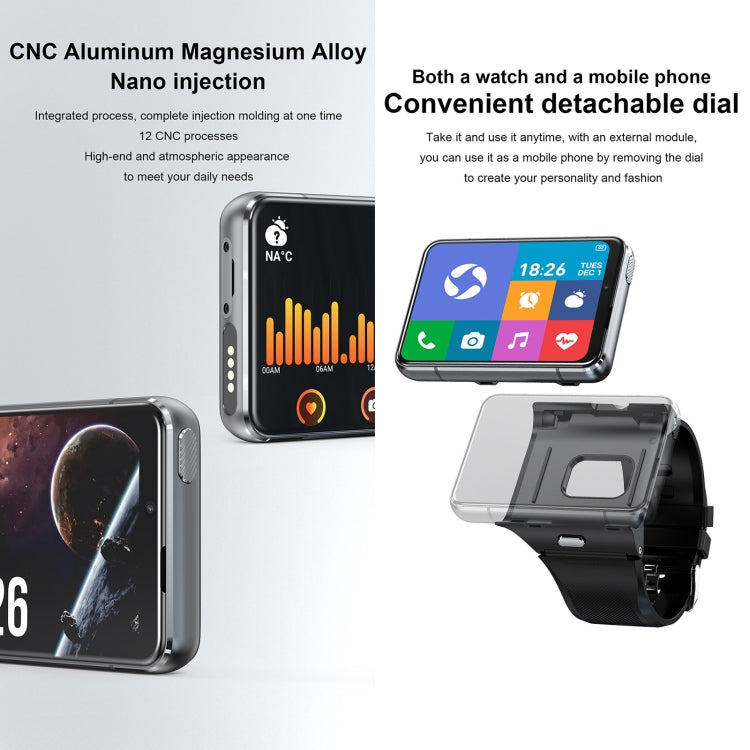 UNIWA DM200, 2.88 inch Android 9.0 Smart Watch Phone, MT6761 Quad Core, Network: 4G, 4GB+64GB