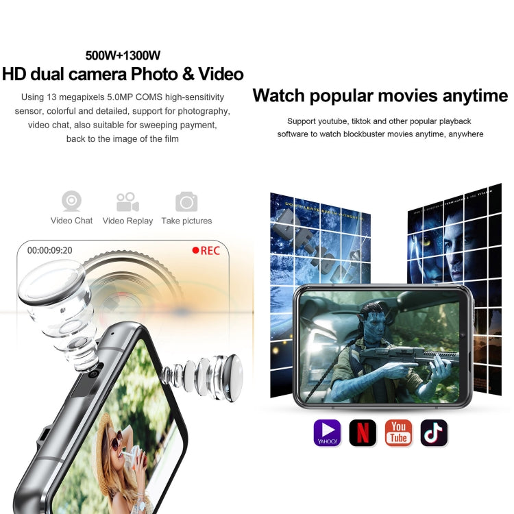 UNIWA DM200, 2.88 inch Android 9.0 Smart Watch Phone, MT6761 Quad Core, Network: 4G, 4GB+64GB