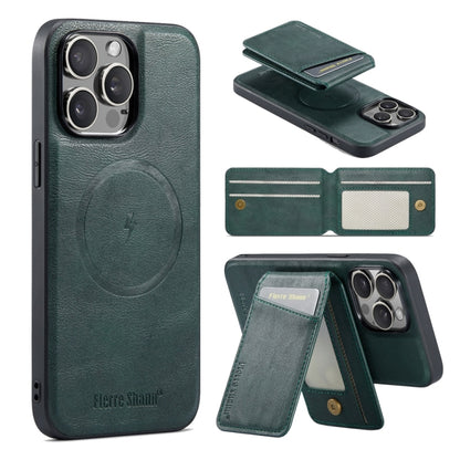Fierre Shann Cowhide Vertical Flip Magnetic Card Holder Phone Case, For iPhone 12 Pro Max, For iPhone 12 Pro