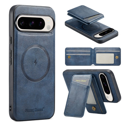 Fierre Shann Cowhide Vertical Flip Magnetic Card Holder Phone Case, For Google Pixel 10a, For Google Pixel 9 Pro, For Google Pixel 9, For Google Pixel 8a, For Google Pixel 8 Pro, For Google Pixel 8, For Google Pixel 7a, For Google Pixel 7 Pro          ...
