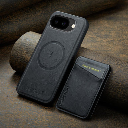 Fierre Shann Cowhide Vertical Flip Magnetic Card Holder Phone Case, For Google Pixel 10a, For Google Pixel 9 Pro, For Google Pixel 9, For Google Pixel 8a, For Google Pixel 8 Pro, For Google Pixel 8, For Google Pixel 7a, For Google Pixel 7 Pro          ...