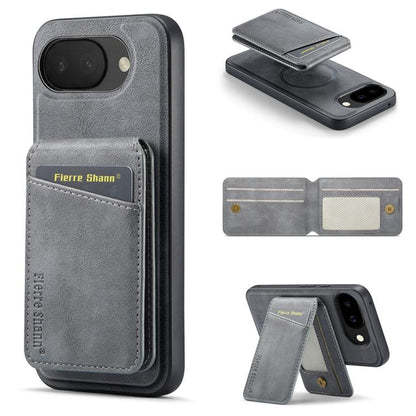 Fierre Shann Cowhide Vertical Flip Magnetic Card Holder Phone Case, For Google Pixel 10a, For Google Pixel 9 Pro, For Google Pixel 9, For Google Pixel 8a, For Google Pixel 8 Pro, For Google Pixel 8, For Google Pixel 7a, For Google Pixel 7 Pro          ...