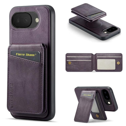 Fierre Shann Cowhide Vertical Flip Magnetic Card Holder Phone Case, For Google Pixel 10a, For Google Pixel 9 Pro, For Google Pixel 9, For Google Pixel 8a, For Google Pixel 8 Pro, For Google Pixel 8, For Google Pixel 7a, For Google Pixel 7 Pro          ...