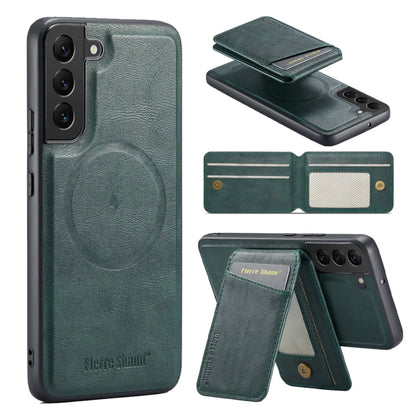 Fierre Shann Cowhide Vertical Flip Magnetic Card Holder Phone Case, For Samsung Galaxy S26+ 5G, For Samsung Galaxy S26 Ultra 5G, For Samsung Galaxy S26 5G, For Samsung Galaxy S25 5G, For Samsung Galaxy S25+ 5G, For Samsung Galaxy S25 Ultra 5G          ...