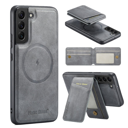 Fierre Shann Cowhide Vertical Flip Magnetic Card Holder Phone Case, For Samsung Galaxy S26+ 5G, For Samsung Galaxy S26 Ultra 5G, For Samsung Galaxy S26 5G, For Samsung Galaxy S25 5G, For Samsung Galaxy S25+ 5G, For Samsung Galaxy S25 Ultra 5G          ...