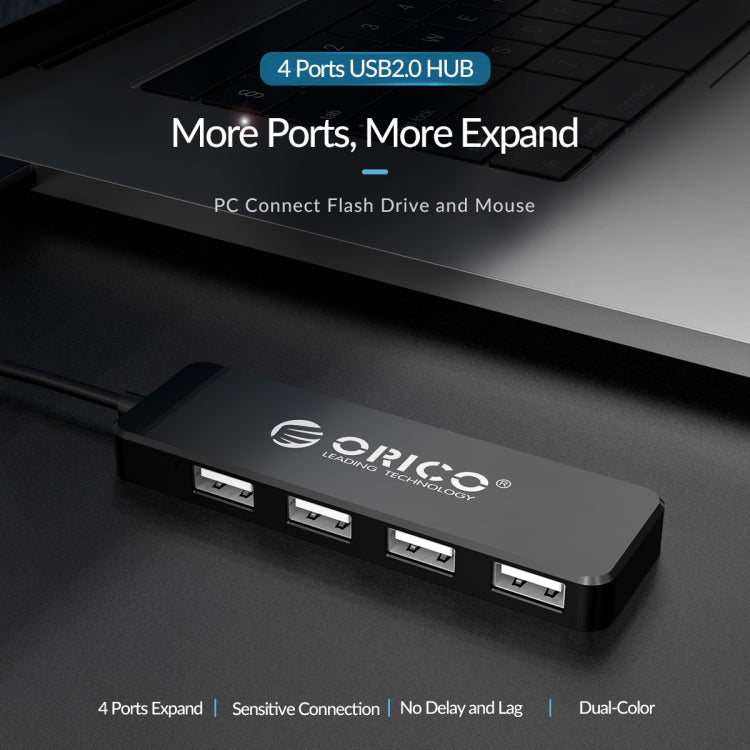 ORICO FL01-BK 4 Ports USB 2.0 HUB Expand Converter, FL01