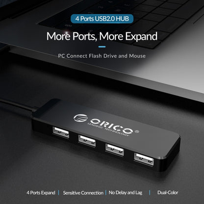 ORICO FL01-BK 4 Ports USB 2.0 HUB Expand Converter, FL01