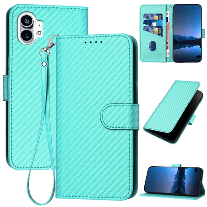 YX0070 Carbon Fiber Buckle Leather Phone Case with Lanyard, For Nothing Phone 4a Pro, For Nothing Phone 4a, For Nothing Phone 3a, For Nothing Phone 3a Pro, For Nothing Phone 2a, For Nothing Phone 2, For Nothing Phone 1
