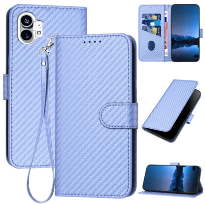 YX0070 Carbon Fiber Buckle Leather Phone Case with Lanyard, For Nothing Phone 4a Pro, For Nothing Phone 4a, For Nothing Phone 3a, For Nothing Phone 3a Pro, For Nothing Phone 2a, For Nothing Phone 2, For Nothing Phone 1
