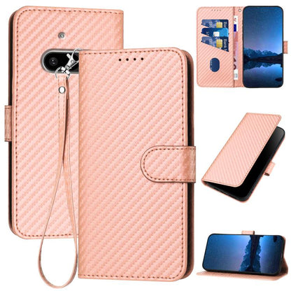 YX0070 Carbon Fiber Buckle Leather Phone Case with Lanyard, For Nothing Phone 4a Pro, For Nothing Phone 4a, For Nothing Phone 3a, For Nothing Phone 3a Pro, For Nothing Phone 2a, For Nothing Phone 2, For Nothing Phone 1