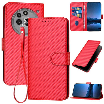 YX0070 Carbon Fiber Buckle Leather Phone Case with Lanyard, For Nothing Phone 4a Pro, For Nothing Phone 4a, For Nothing Phone 3a, For Nothing Phone 3a Pro, For Nothing Phone 2a, For Nothing Phone 2, For Nothing Phone 1