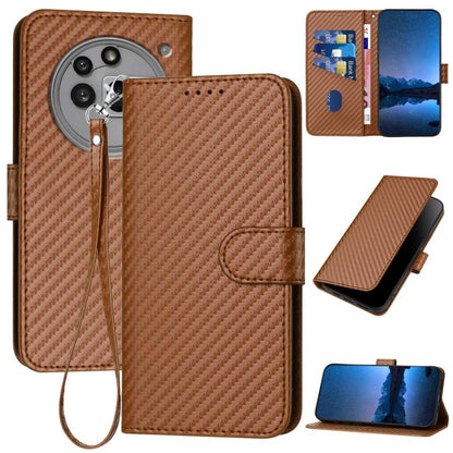 YX0070 Carbon Fiber Buckle Leather Phone Case with Lanyard, For Nothing Phone 4a Pro, For Nothing Phone 4a, For Nothing Phone 3a, For Nothing Phone 3a Pro, For Nothing Phone 2a, For Nothing Phone 2, For Nothing Phone 1