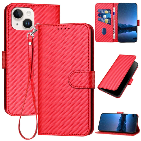 YX0070 Carbon Fiber Buckle Leather Phone Case with Lanyard, For iPhone 15, For iPhone 14 Plus, For iPhone 14, For iPhone 14 Pro, For iPhone 14 Pro Max, For iPhone SE 2022 / SE 2020 / 8 / 7, For iPhone 13 Pro Max, For iPhone 13 Pro, For iPhone 13       ...