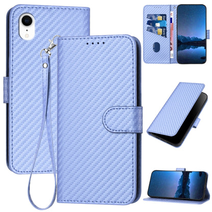 YX0070 Carbon Fiber Buckle Leather Phone Case with Lanyard, For iPhone 12 mini, For iPhone 11 Pro Max, For iPhone 11, For iPhone 11 Pro, For iPhone X / XS, For iPhone XR, For iPhone XS Max, For iPhone 8 Plus / 7 Plus