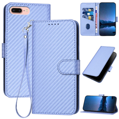 YX0070 Carbon Fiber Buckle Leather Phone Case with Lanyard, For iPhone 12 mini, For iPhone 11 Pro Max, For iPhone 11, For iPhone 11 Pro, For iPhone X / XS, For iPhone XR, For iPhone XS Max, For iPhone 8 Plus / 7 Plus