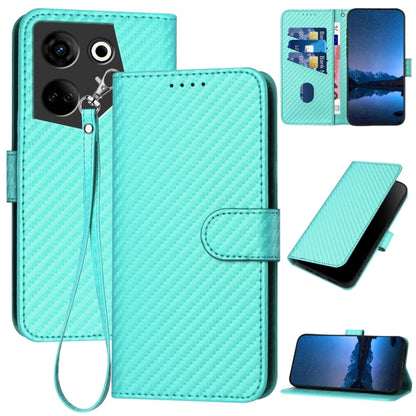 YX0070 Carbon Fiber Buckle Leather Phone Case with Lanyard, For Tecno Pova 6 Neo 5G / Spark 30 5G, For Tecno Spark 30 Pro 4G, For Tecno Spark 30 4G, For Tecno Spark Go 5G 2025 / Hot 60i 5G, For Tecno Camon 30 Pro, For Tecno Pova 6 Pro                  ...