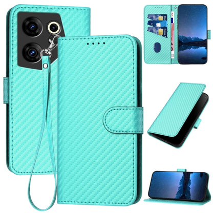 YX0070 Carbon Fiber Buckle Leather Phone Case with Lanyard, For Tecno Pova 6 Neo 5G / Spark 30 5G, For Tecno Spark 30 Pro 4G, For Tecno Spark 30 4G, For Tecno Spark Go 5G 2025 / Hot 60i 5G, For Tecno Camon 30 Pro, For Tecno Pova 6 Pro                  ...