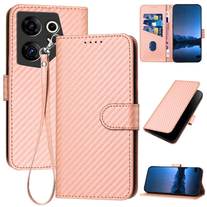 YX0070 Carbon Fiber Buckle Leather Phone Case with Lanyard, For Tecno Pova 6 Neo 5G / Spark 30 5G, For Tecno Spark 30 Pro 4G, For Tecno Spark 30 4G, For Tecno Spark Go 5G 2025 / Hot 60i 5G, For Tecno Camon 30 Pro, For Tecno Pova 6 Pro                  ...