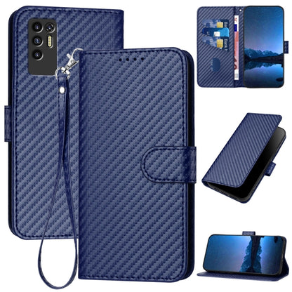 YX0070 Carbon Fiber Buckle Leather Phone Case with Lanyard, For Tecno Spark 10 4G, For Tecno Spark Go 2023, For Tecno Spark 10 Pro, For Tecno Pova 4, For Tecno Pova 2