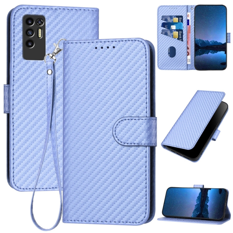 YX0070 Carbon Fiber Buckle Leather Phone Case with Lanyard, For Tecno Spark 10 4G, For Tecno Spark Go 2023, For Tecno Spark 10 Pro, For Tecno Pova 4, For Tecno Pova 2