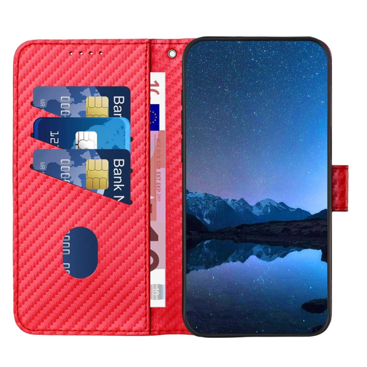 YX0070 Carbon Fiber Buckle Leather Phone Case with Lanyard, For Tecno Spark 10 4G, For Tecno Spark Go 2023, For Tecno Spark 10 Pro, For Tecno Pova 4, For Tecno Pova 2