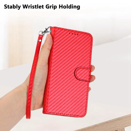 YX0070 Carbon Fiber Buckle Leather Phone Case with Lanyard, For Tecno Spark 10 4G, For Tecno Spark Go 2023, For Tecno Spark 10 Pro, For Tecno Pova 4, For Tecno Pova 2