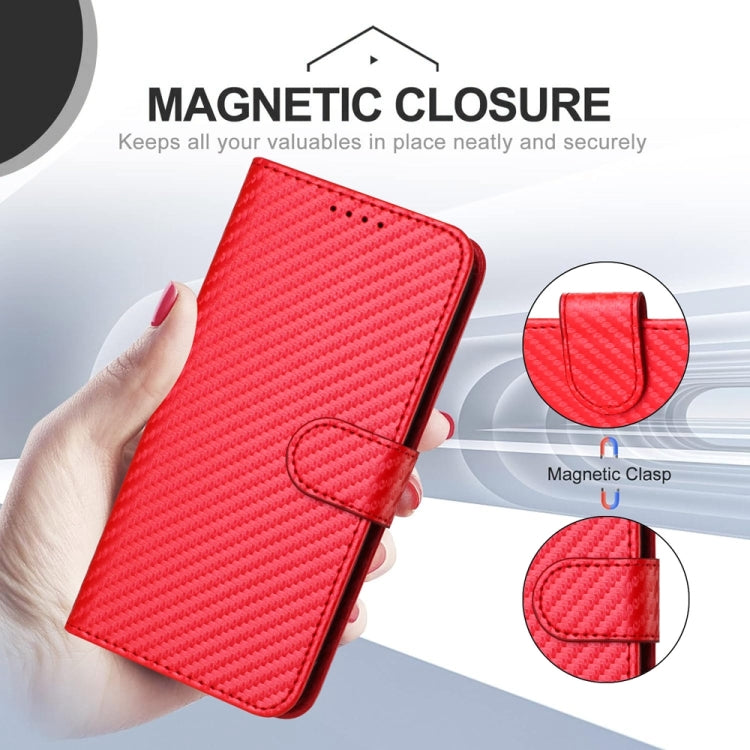 YX0070 Carbon Fiber Buckle Leather Phone Case with Lanyard, For Tecno Spark 10 4G, For Tecno Spark Go 2023, For Tecno Spark 10 Pro, For Tecno Pova 4, For Tecno Pova 2
