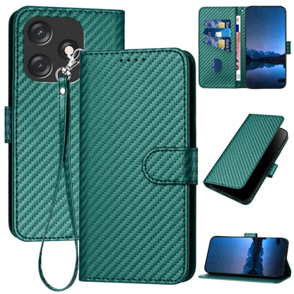 YX0070 Carbon Fiber Buckle Leather Phone Case with Lanyard, For Tecno Pova 6 Neo 5G / Spark 30 5G, For Tecno Spark 30 Pro 4G, For Tecno Spark 30 4G, For Tecno Spark Go 5G 2025 / Hot 60i 5G, For Tecno Camon 30 Pro, For Tecno Pova 6 Pro                  ...