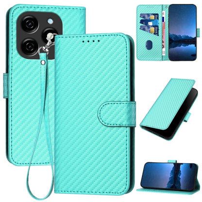 YX0070 Carbon Fiber Buckle Leather Phone Case with Lanyard, For Tecno Pova 6 Neo 5G / Spark 30 5G, For Tecno Spark 30 Pro 4G, For Tecno Spark 30 4G, For Tecno Spark Go 5G 2025 / Hot 60i 5G, For Tecno Camon 30 Pro, For Tecno Pova 6 Pro                  ...