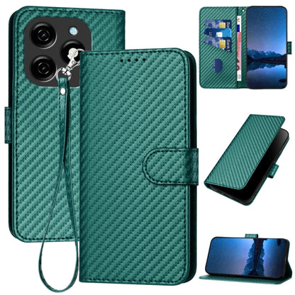 YX0070 Carbon Fiber Buckle Leather Phone Case with Lanyard, For Tecno Pova 6 Neo 5G / Spark 30 5G, For Tecno Spark 30 Pro 4G, For Tecno Spark 30 4G, For Tecno Spark Go 5G 2025 / Hot 60i 5G, For Tecno Camon 30 Pro, For Tecno Pova 6 Pro                  ...