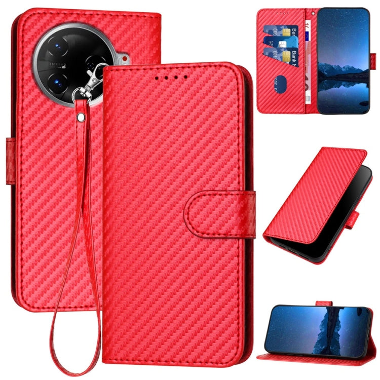 YX0070 Carbon Fiber Buckle Leather Phone Case with Lanyard, For Tecno Pova 6 Neo 5G / Spark 30 5G, For Tecno Spark 30 Pro 4G, For Tecno Spark 30 4G, For Tecno Spark Go 5G 2025 / Hot 60i 5G, For Tecno Camon 30 Pro, For Tecno Pova 6 Pro                  ...