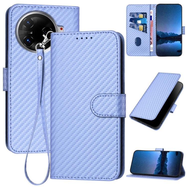 YX0070 Carbon Fiber Buckle Leather Phone Case with Lanyard, For Tecno Pova 6 Neo 5G / Spark 30 5G, For Tecno Spark 30 Pro 4G, For Tecno Spark 30 4G, For Tecno Spark Go 5G 2025 / Hot 60i 5G, For Tecno Camon 30 Pro, For Tecno Pova 6 Pro                  ...