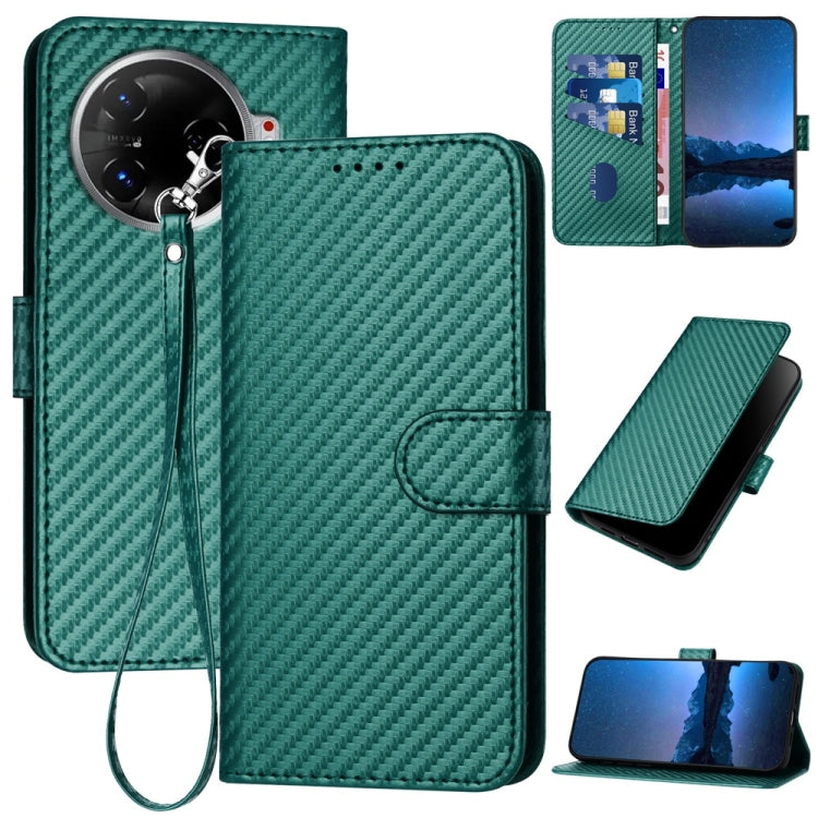 YX0070 Carbon Fiber Buckle Leather Phone Case with Lanyard, For Tecno Pova 6 Neo 5G / Spark 30 5G, For Tecno Spark 30 Pro 4G, For Tecno Spark 30 4G, For Tecno Spark Go 5G 2025 / Hot 60i 5G, For Tecno Camon 30 Pro, For Tecno Pova 6 Pro                  ...