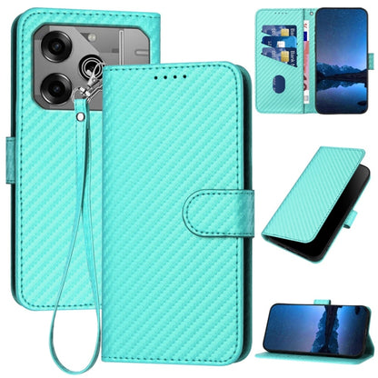 YX0070 Carbon Fiber Buckle Leather Phone Case with Lanyard, For Tecno Pova 6 Neo 5G / Spark 30 5G, For Tecno Spark 30 Pro 4G, For Tecno Spark 30 4G, For Tecno Spark Go 5G 2025 / Hot 60i 5G, For Tecno Camon 30 Pro, For Tecno Pova 6 Pro                  ...