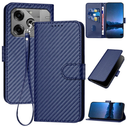 YX0070 Carbon Fiber Buckle Leather Phone Case with Lanyard, For Tecno Pova 6 Neo 5G / Spark 30 5G, For Tecno Spark 30 Pro 4G, For Tecno Spark 30 4G, For Tecno Spark Go 5G 2025 / Hot 60i 5G, For Tecno Camon 30 Pro, For Tecno Pova 6 Pro                  ...