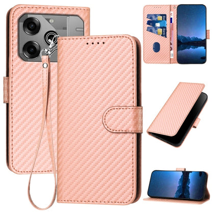 YX0070 Carbon Fiber Buckle Leather Phone Case with Lanyard, For Tecno Pova 6 Neo 5G / Spark 30 5G, For Tecno Spark 30 Pro 4G, For Tecno Spark 30 4G, For Tecno Spark Go 5G 2025 / Hot 60i 5G, For Tecno Camon 30 Pro, For Tecno Pova 6 Pro                  ...