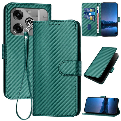 YX0070 Carbon Fiber Buckle Leather Phone Case with Lanyard, For Tecno Pova 6 Neo 5G / Spark 30 5G, For Tecno Spark 30 Pro 4G, For Tecno Spark 30 4G, For Tecno Spark Go 5G 2025 / Hot 60i 5G, For Tecno Camon 30 Pro, For Tecno Pova 6 Pro                  ...