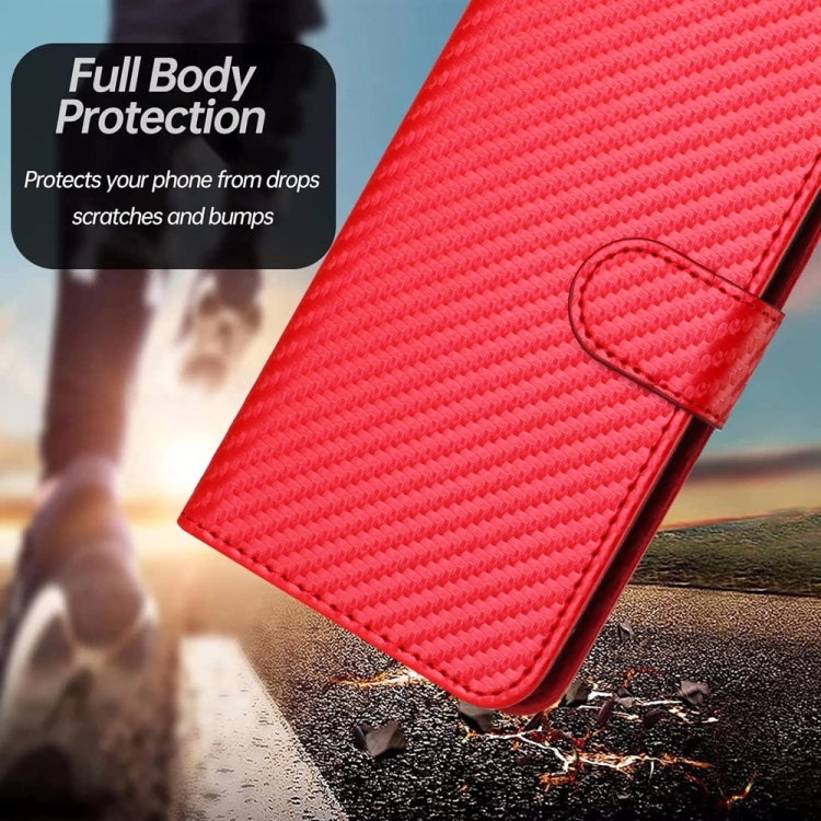 YX0070 Carbon Fiber Buckle Leather Phone Case with Lanyard, For Tecno Pova 6 Neo 5G / Spark 30 5G, For Tecno Spark 30 Pro 4G, For Tecno Spark 30 4G, For Tecno Spark Go 5G 2025 / Hot 60i 5G, For Tecno Camon 30 Pro, For Tecno Pova 6 Pro                  ...