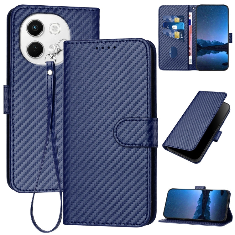 YX0070 Carbon Fiber Buckle Leather Phone Case with Lanyard, For Tecno Pova 6 Neo 5G / Spark 30 5G, For Tecno Spark 30 Pro 4G, For Tecno Spark 30 4G, For Tecno Spark Go 5G 2025 / Hot 60i 5G, For Tecno Camon 30 Pro, For Tecno Pova 6 Pro                  ...
