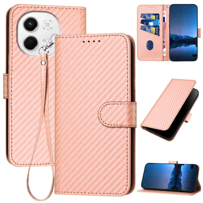 YX0070 Carbon Fiber Buckle Leather Phone Case with Lanyard, For Tecno Pova 6 Neo 5G / Spark 30 5G, For Tecno Spark 30 Pro 4G, For Tecno Spark 30 4G, For Tecno Spark Go 5G 2025 / Hot 60i 5G, For Tecno Camon 30 Pro, For Tecno Pova 6 Pro                  ...