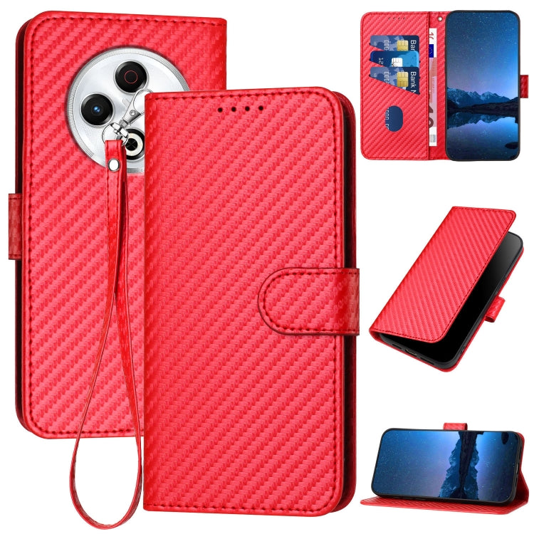 YX0070 Carbon Fiber Buckle Leather Phone Case with Lanyard, For Tecno Pova 6 Neo 5G / Spark 30 5G, For Tecno Spark 30 Pro 4G, For Tecno Spark 30 4G, For Tecno Spark Go 5G 2025 / Hot 60i 5G, For Tecno Camon 30 Pro, For Tecno Pova 6 Pro                  ...