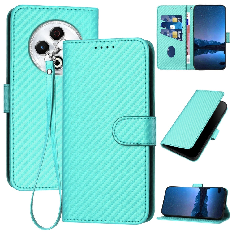 YX0070 Carbon Fiber Buckle Leather Phone Case with Lanyard, For Tecno Pova 6 Neo 5G / Spark 30 5G, For Tecno Spark 30 Pro 4G, For Tecno Spark 30 4G, For Tecno Spark Go 5G 2025 / Hot 60i 5G, For Tecno Camon 30 Pro, For Tecno Pova 6 Pro                  ...